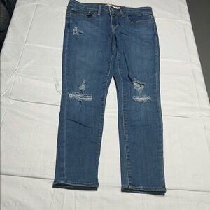 Levi's Women's‎ Skinny Jeans - Distressed Blue Stretch size 4